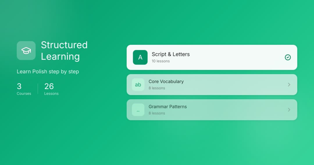 Learn Polish - Structured Courses